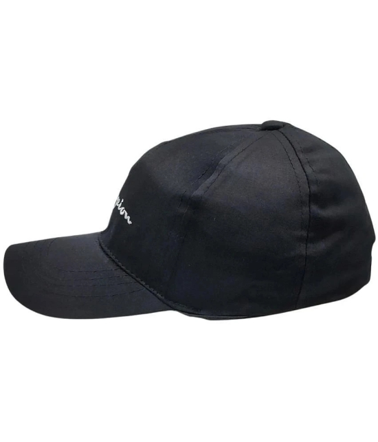 Zacharias - Black Cotton Mens Cap ( Pack of 1 ) - Black