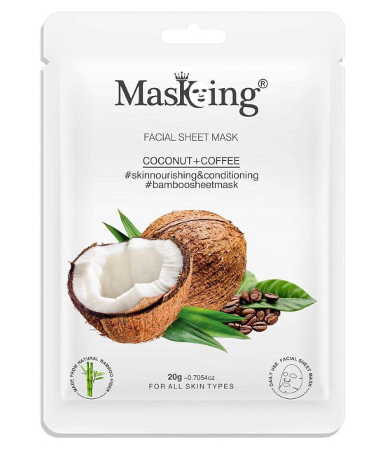 Masking Coconut & Coffee Bamboo Face Sheet Mask 60 ml Pack of 3