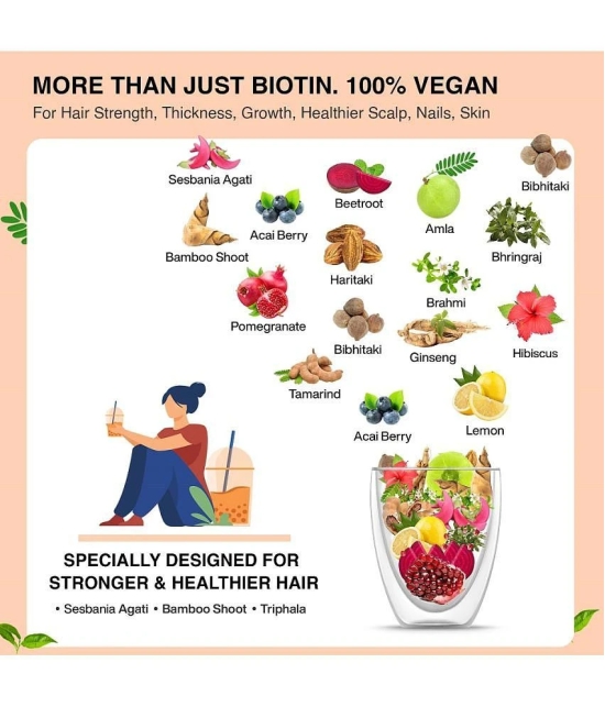 Natural Plant Biotin 10000+ mcg With Triphala Amla For Stronger Hair 200g Classic Natural