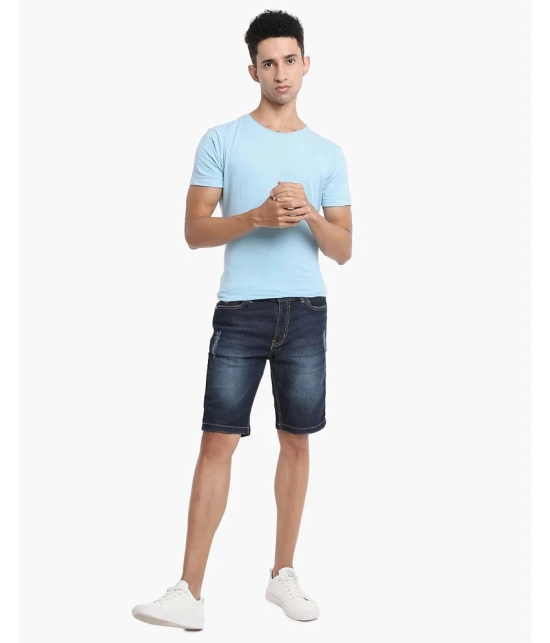 Campus Sutra - Denim Blue Mens Denim Shorts ( Pack of 1 ) - None