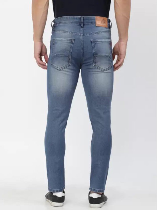 Men Slim Mid Rise Blue Jeans