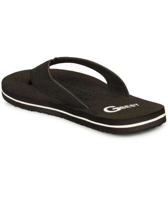 GBest - Black Men's Thong Flip Flop - None