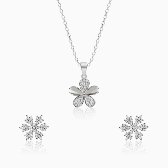 Silver Chic Flower Set