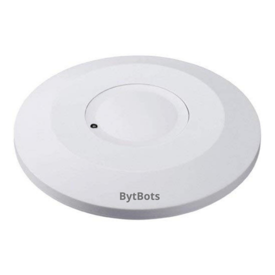 BytBots® Microwave/Radar Sensor Light Switch | 360 Degree PIR Motion Sensor | Occupancy Body Motion Detector | Ceiling / Surface Mount (White)