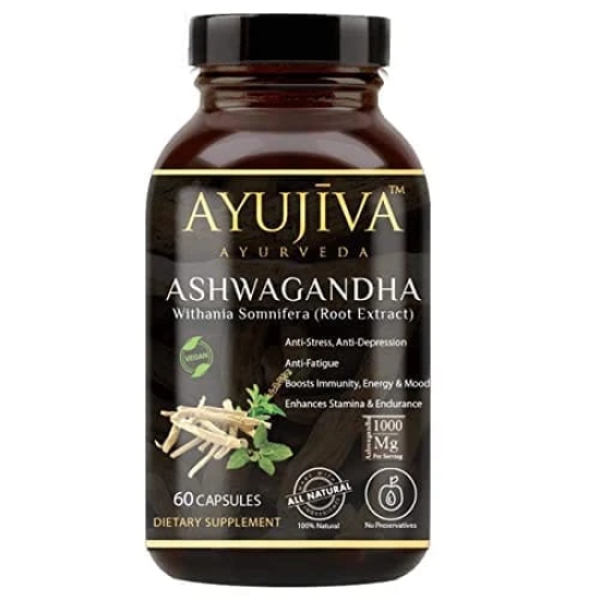 AYUJIVA Ashwagandha Capsules-60 Veg Caps?