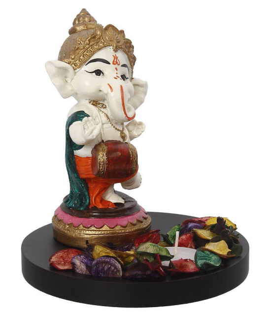 eCraftIndia Showpiece Wood Ganesha Idol 15 x 15 cms Pack of 1