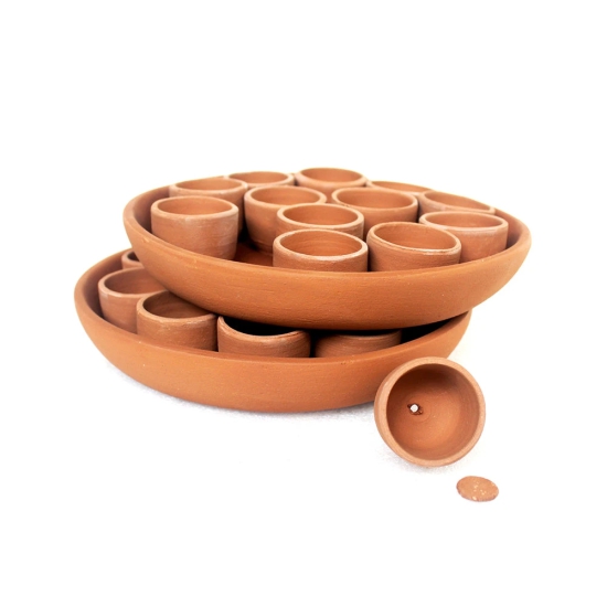 Handcrafted Terracotta Disk Plantation/Germination Kit