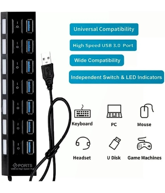 UGPro 7 port USB Hub WIth Independent On / Off Switch for each port