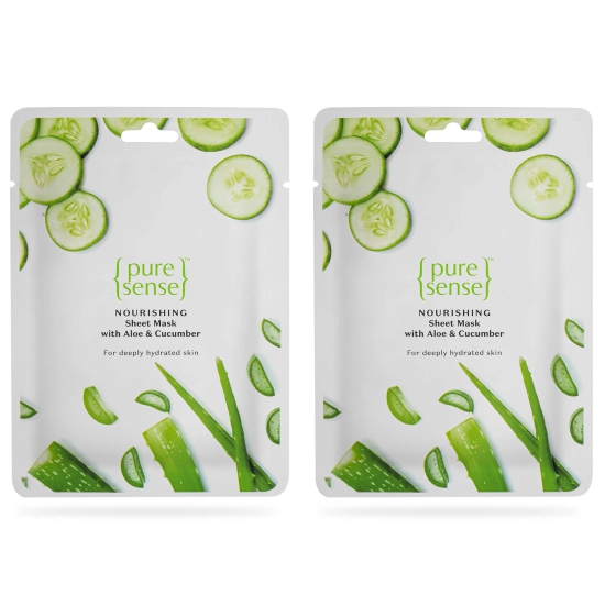 Nourishing Sheet Mask with Aloe Vera  Cucumber  Pack of 2  From the makers of Parachute Advansed  30ml-Nourishing Sheet Mask with Aloe Vera & Cucumber ( Pack of 2) | From the makers of Parachute