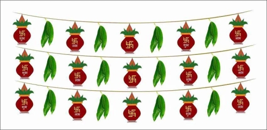 Decor Villa DIWALI TORAN Festive Sticker ( 15 x 91 cms )