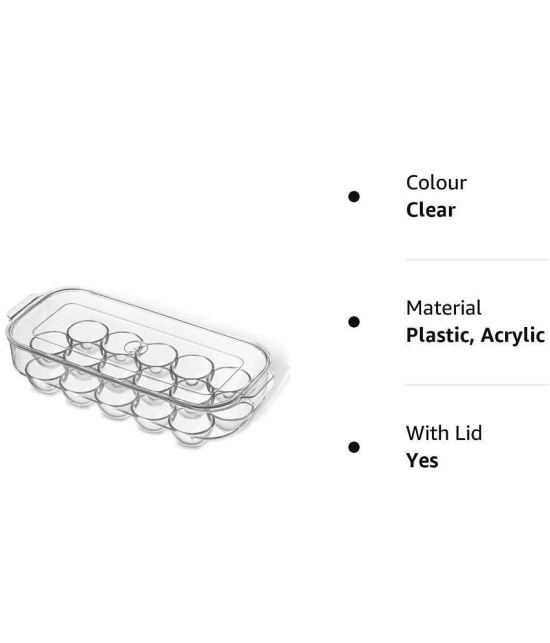 SHARUJA EggSafe Elite 16 Acrylic Transparent Egg Container ( Set of 1 ) - Transparent