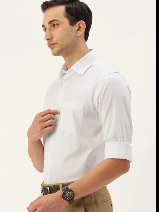 IVOC - White Cotton Regular Fit Mens Formal Shirt ( Pack of 1 ) - None