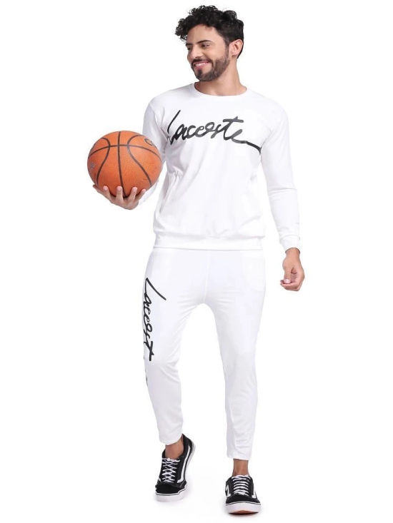 yellow tree White Polyester Relaxed Fit Mens Tracksuit ( Pack of 1 ) - None