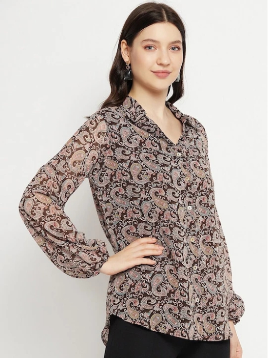 Paisley Printed Smart Opaque Georgette Casual Shirt