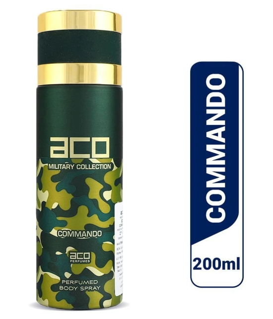 Aco Set of 2 Deodorant Body Spray, Commando For Men & Charm For Women, 200ml Each