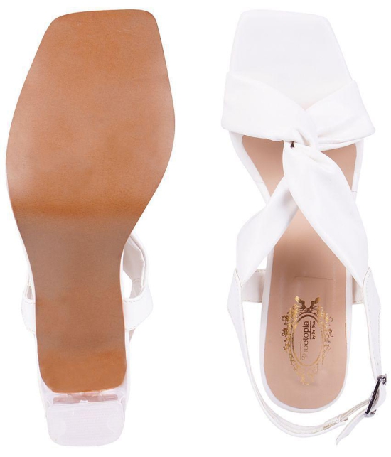 Shoetopia - White Women''s Sandal Heels - None