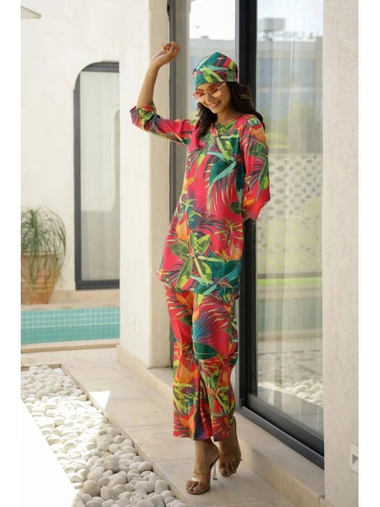 Label Flavia Multicolor Printed Pant Top Set - None