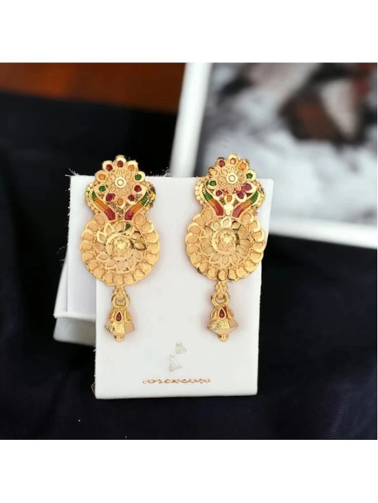 AanyaCentric Gold Chandbalis Earrings ( Pack of 1 ) - Gold