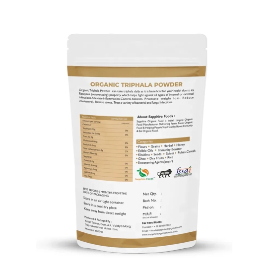 Organic Triphala Powder-250gm