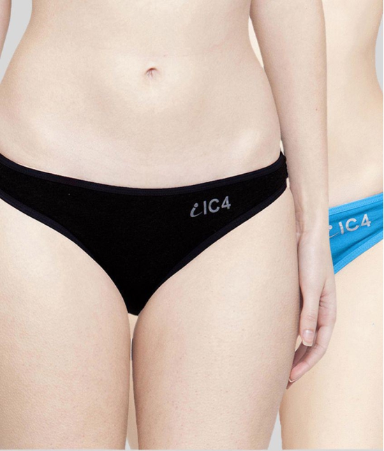 IC4 - Multicolor Cotton Blend Solid Women's Bikini ( Pack of 2 ) - XXL