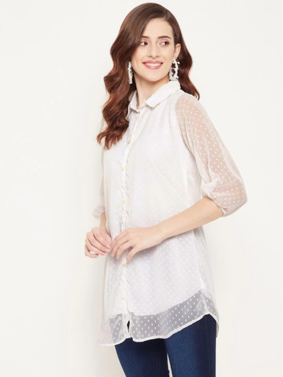 Women Rose Shirt Collar Tunic