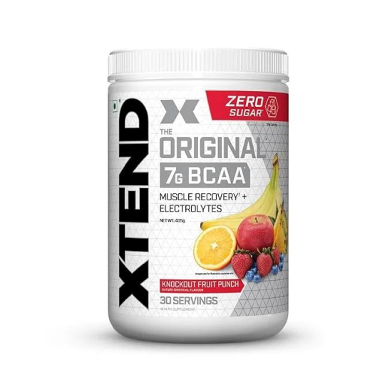 Xtend Original BCAA Powder (Fruit Punch) - Sugar Free Workout Muscle Recovery Drink with 7g BCAA, |