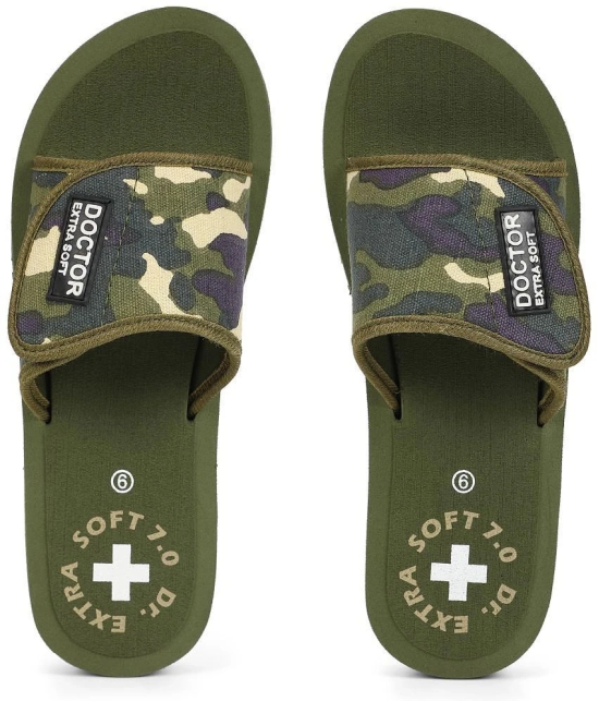 DOCTOR EXTRA SOFT - Olive  Womens Slide Flip flop - None