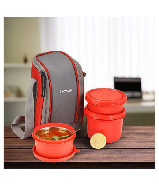 Oliveware Red Lunch Box