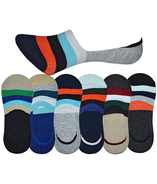 PENYAN Cotton Casual No Show Socks Pack of 6 - Multi