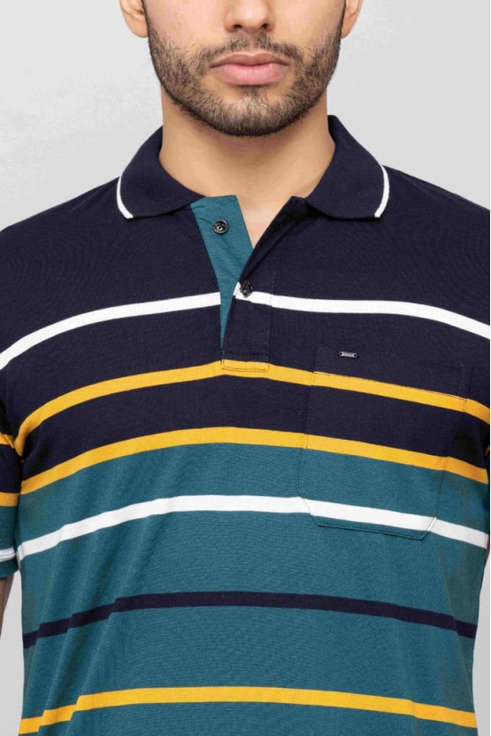 Mens Polo Striper Tshirt with Pocket