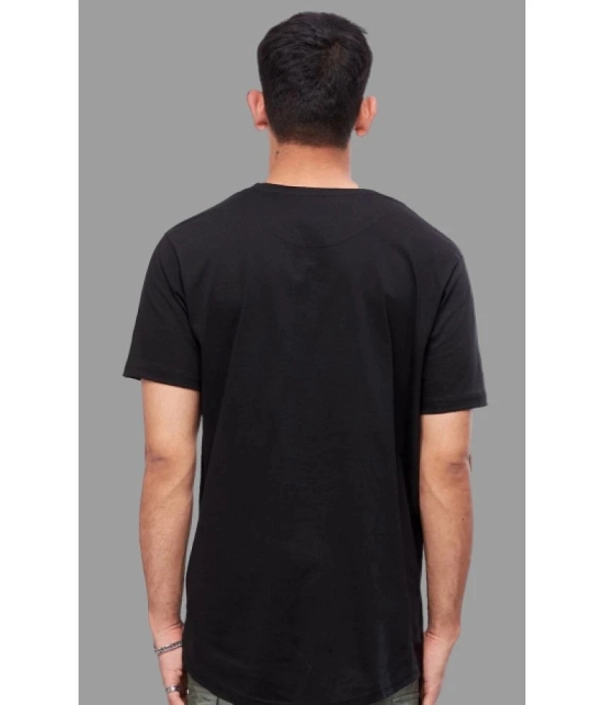 Leotude - Black Cotton Blend Regular Fit Mens T-Shirt ( Pack of 1 ) - None