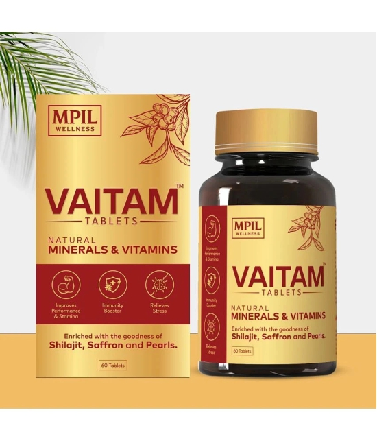 Mpil Wellness Vaitam Tablets| Multivitamin Blended With Shilajit Ashwagandha And Pearls|(60 Tablets)