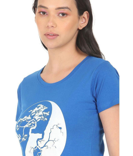 Sugr - Cotton Blend Regular Blue Women's T-Shirt ( Pack of 1 ) - None