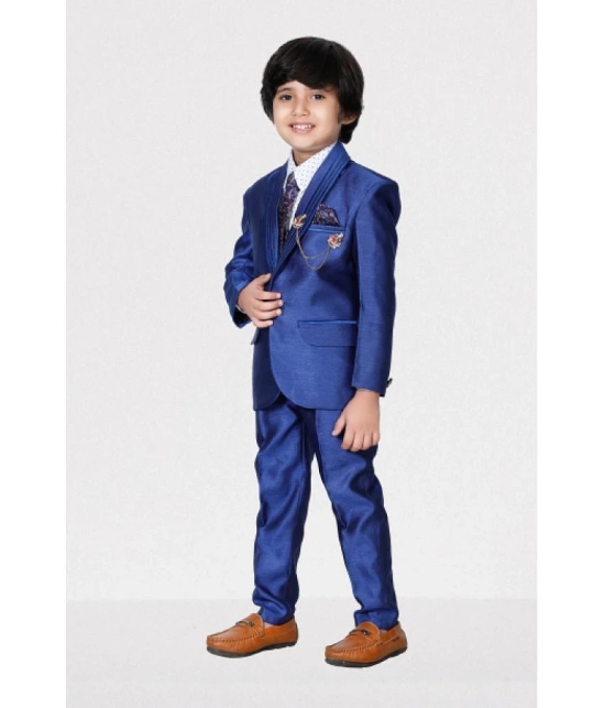 DKGF Fashion - Royal Blue Polyester Boys Suit ( Pack of 1 ) - None