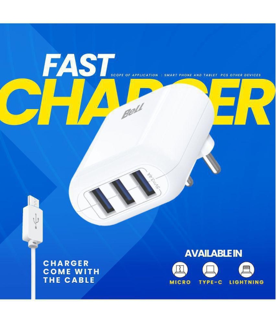 Bell - USB 3.4A Travel Charger - White