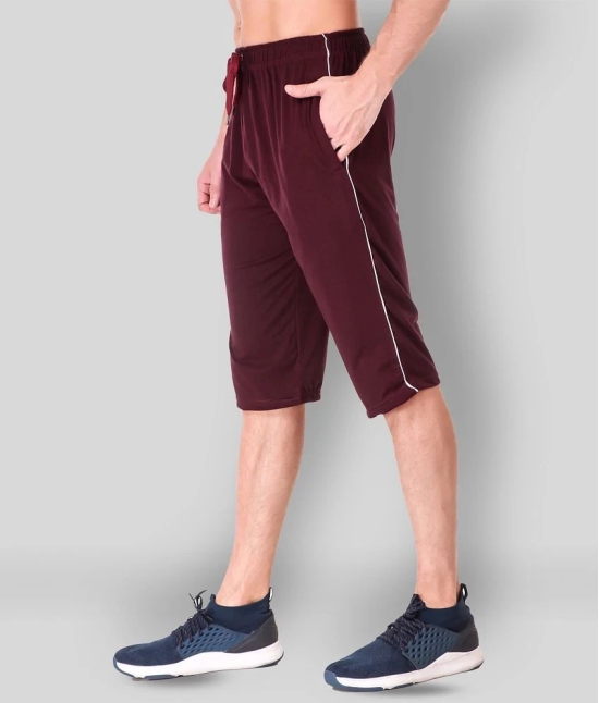 Uzarus - Maroon Cotton Blend Mens Shorts ( Pack of 1 ) - None