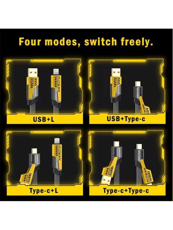 Tecsox Yellow 5 A Type C Cable 1 Meter - Yellow