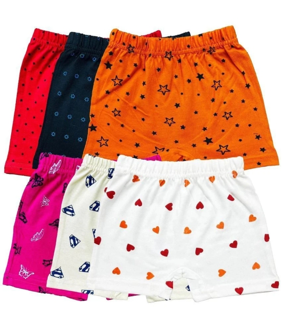 Diaz Pack of 6 Cotton Bloomers For Girls ( Multicolor ) - None