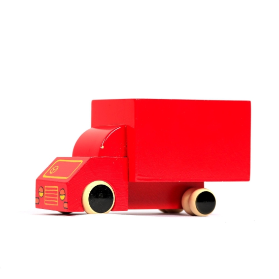 Wooden Food Truck Toy For Kids-Yellow