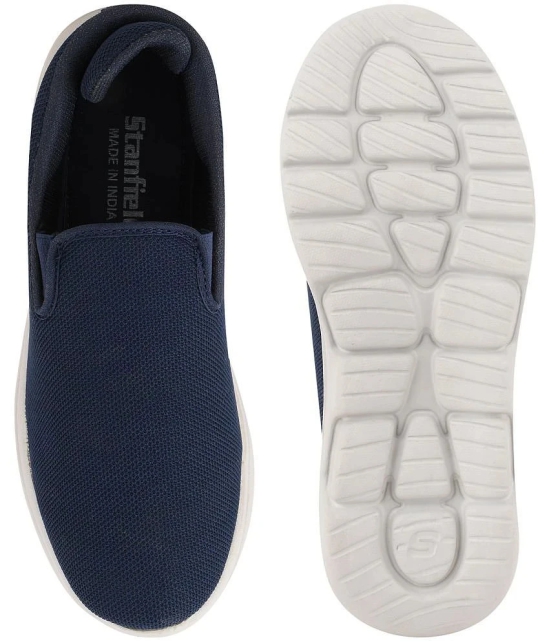 Stanfield Running Casual Men Shoes - Blue Mens Slip-on Shoes - None