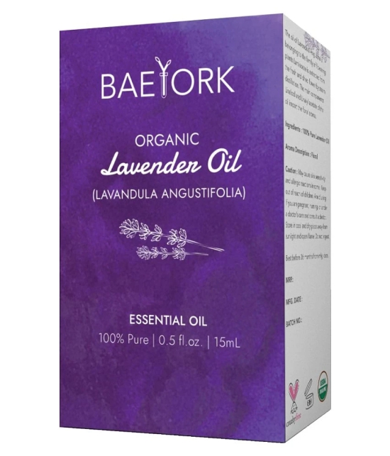 Baeyork Organic Bulgarian Lavender Essential Oil 15 mL