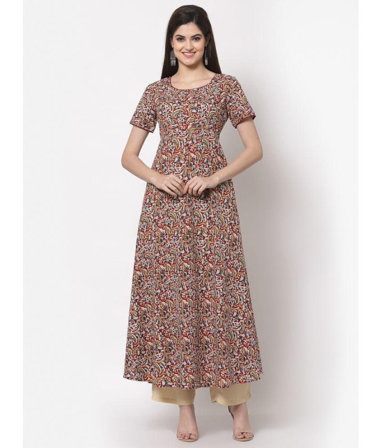 Kbz Cotton Multi Color Fit And Flare Dress - Single - L