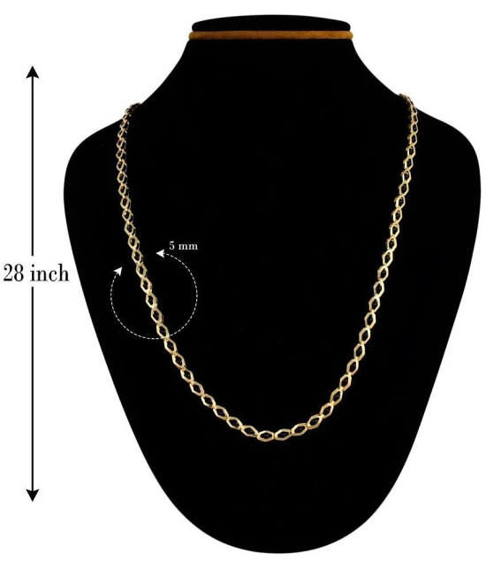 FASHION FRILL - Gold Plated Chain ( Pack of 1 ) - Gold