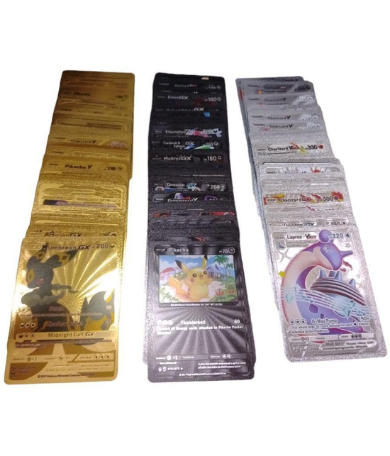 POKEMON  165PCS PLAYING POKEMON CARDS 55gold/55black/55silver