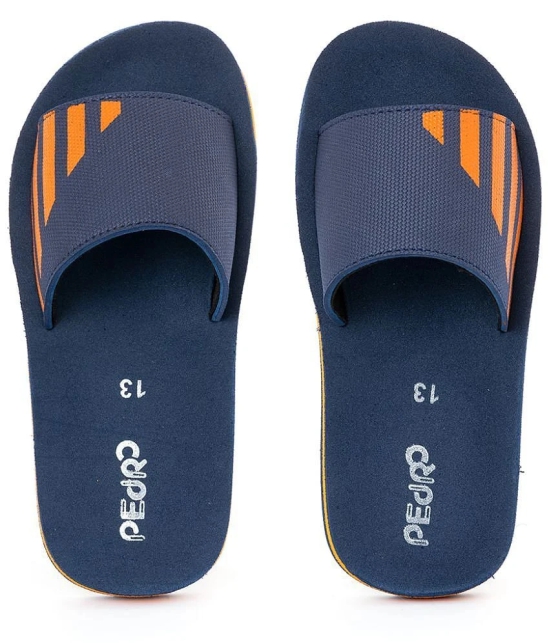 Pedro Navy Slide Slippers for Boys (4-7.5 yrs) - None