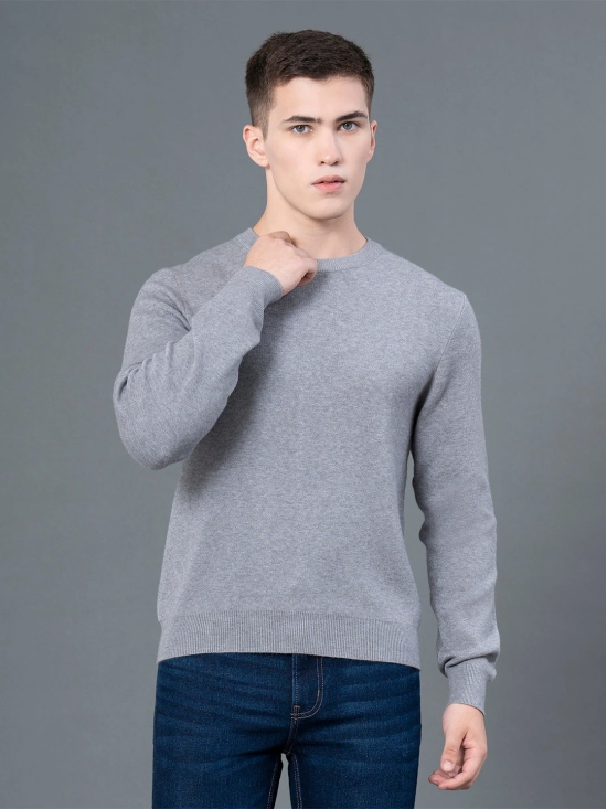 RedTape Round Neck Solid Sweater for Men | Essential Comfort for Every Day