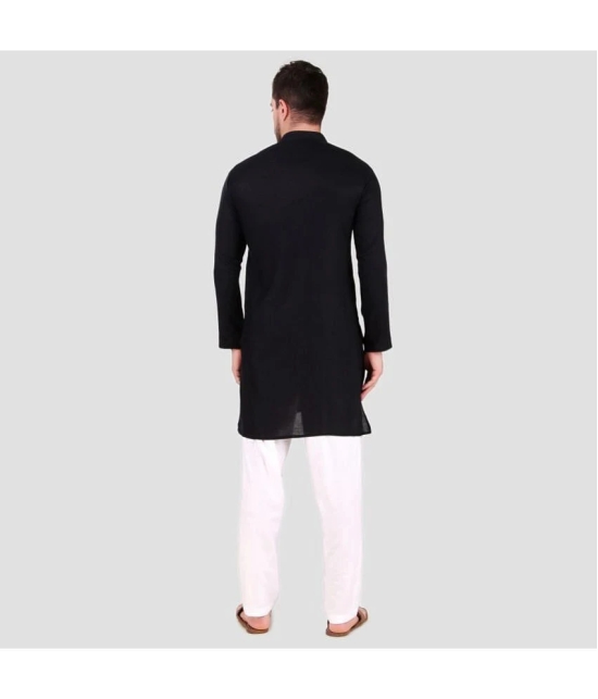 Preen Black Cotton Blend Regular Fit Mens Kurta Pyjama Set ( Pack of 1 ) - None