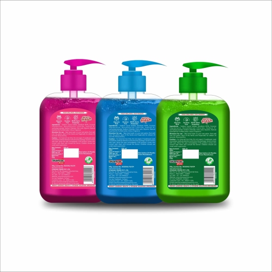 Stanfresh Liquid Handwash Bottle- Neem, Mint & Rose (3X500ml)