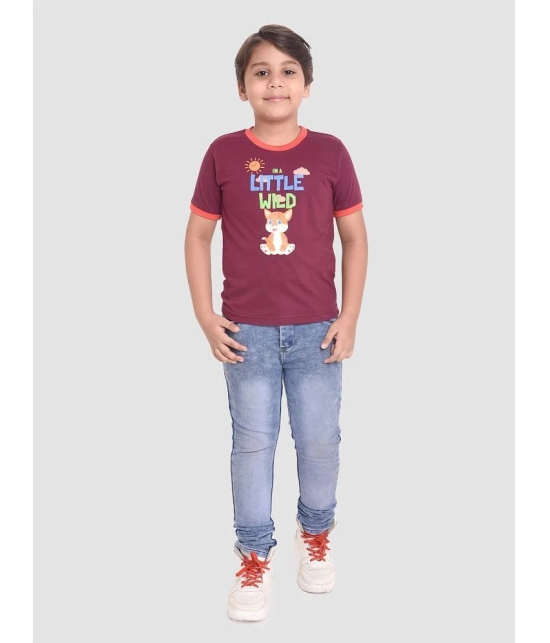 Neo Garments - Maroon Cotton Boys T-Shirt ( Pack of 1 ) - None