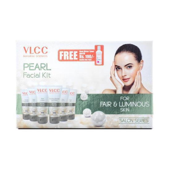 VLCC Pearl Facial Kit - 300 g with FREE Rose Water Toner - 100 ml